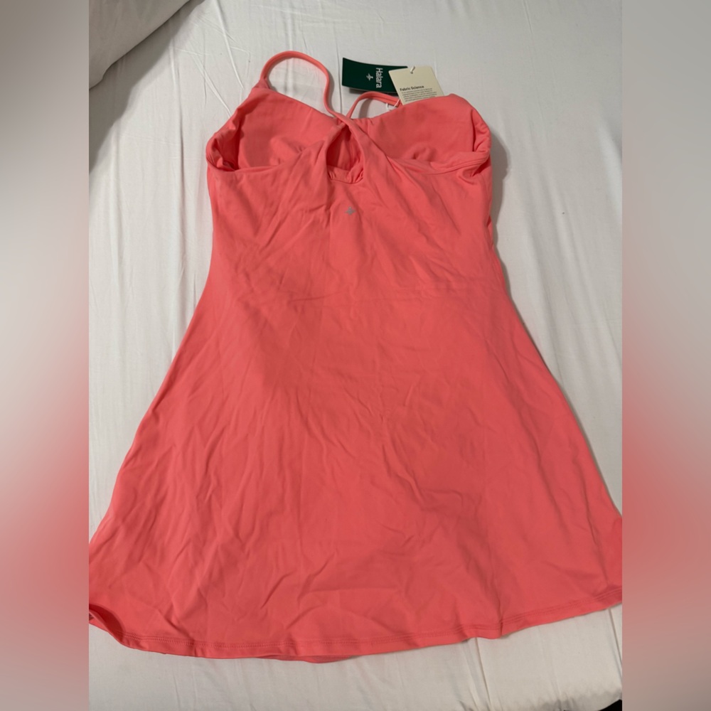 HALARA Coral Pink Mini Dress with Spaghetti Straps - Picture 4 of 11